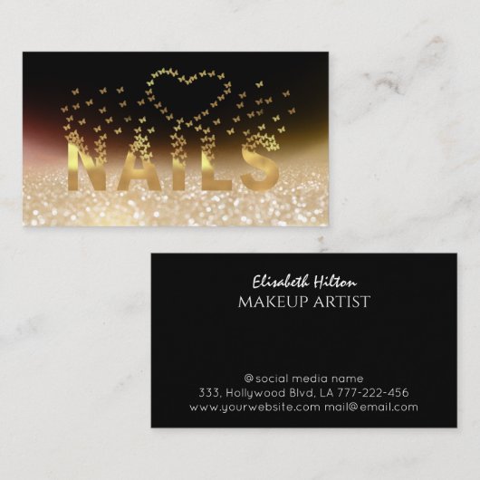 Logo für Goldschmetterlinge Visitenkarte (Vorne/Hinten)