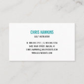 Logo für Golf-Ball | Golf Pro oder Instructor Visitenkarte (Rückseite)