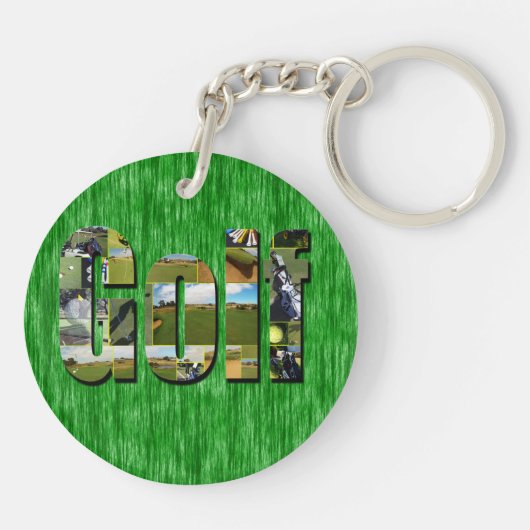 Logo für Golfbilder, Schlüsselanhänger (Rückseite)