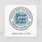Logo für Golfturniere oder Veranstaltungen persona Quadratische Visitenkarte (Vorderseite)