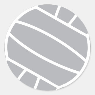 Logo für graue Volleyball Runder Aufkleber