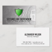 Logo für "Green Shield Security" | Moderner Hinter Visitenkarte (Vorne/Hinten)