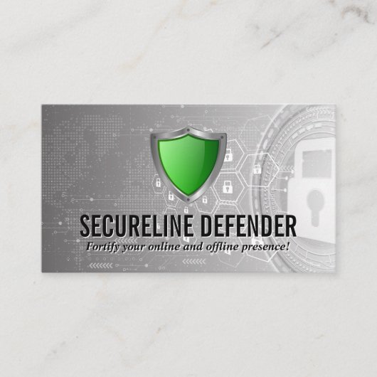 Logo für "Green Shield Security" | Moderner Hinter Visitenkarte (Vorderseite)