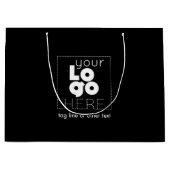 Logo für große schwarze Papiertüte hinzufügen Geschenktüte (Vorderseite)