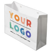 Logo für Großpapierverpackungen für Unternehmen na Große Geschenktüte (Vorderseite Schrägansicht)