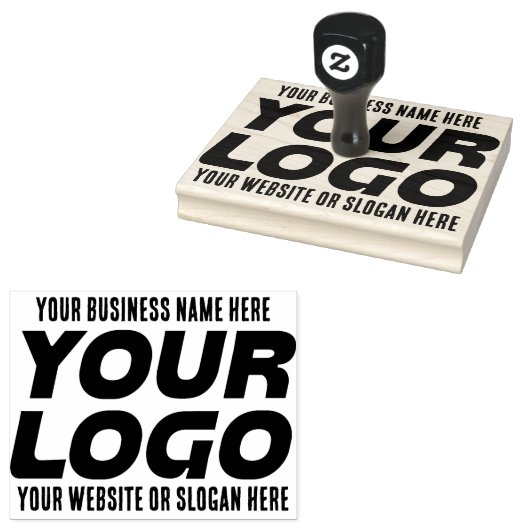 Logo für Großunternehmen, Name, Website, Slogan Gummistempel (Stempel)