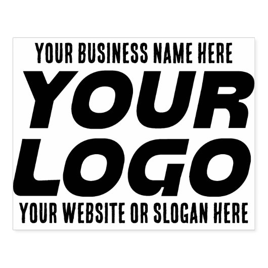 Logo für Großunternehmen, Name, Website, Slogan Gummistempel (Prägung)