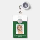 Logo für grüne Mitarbeiter Foto Unternehmensarbeit Ausweis (Vorderseite mit Ausziehbar)