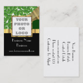 Logo für grünes Kleeblatt Foto Visitenkarte (Vorne/Hinten)