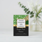 Logo für grünes Kleeblatt Foto Visitenkarte (Stehend Vorderseite)