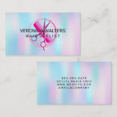 Logo für Haarstühle | Rainbow Iridescent Backgroun Treuekarte (Vorne/Hinten)