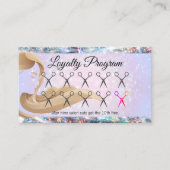 Logo für Haarstühle | Sparkle Bokeh Treuekarte (Vorderseite)