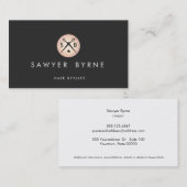 Logo für Haarstylenscheren Gold und Schwarz B Visitenkarte (Vorne/Hinten)