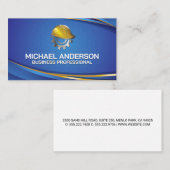 Logo für Hard Gear Construction | Blue Background Visitenkarte (Vorne/Hinten)