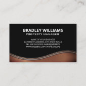 Logo für Hauseigentum | Metallwelle Visitenkarte (Rückseite)