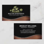 Logo für Hauseigentum | Metallwelle Visitenkarte (Vorne/Hinten)