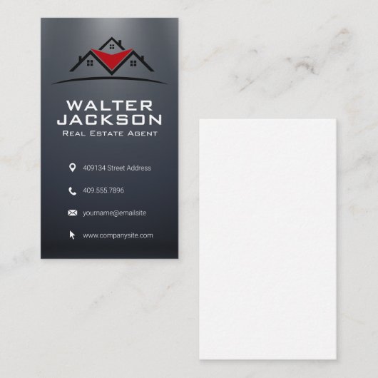 Logo für Häuser | Immobilien in Anwesen Visitenkarte (Vorne/Hinten)