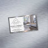Logo für Häuser | Zuhause Interior Business Card Magnetische Visitenkarte (Beispiel)
