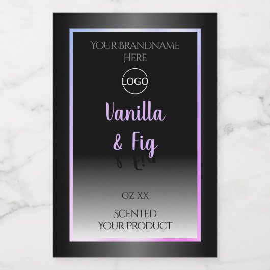 Logo für helle Rahmen mit schwarzen und weißen Pro Lebensmitteletikett (Einzelnes Label)