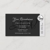 Logo für helle und dunkelgraue Streifen Visitenkarte (Rückseite)