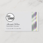 Logo für helle und dunkelgraue Streifen Visitenkarte (Vorderseite)