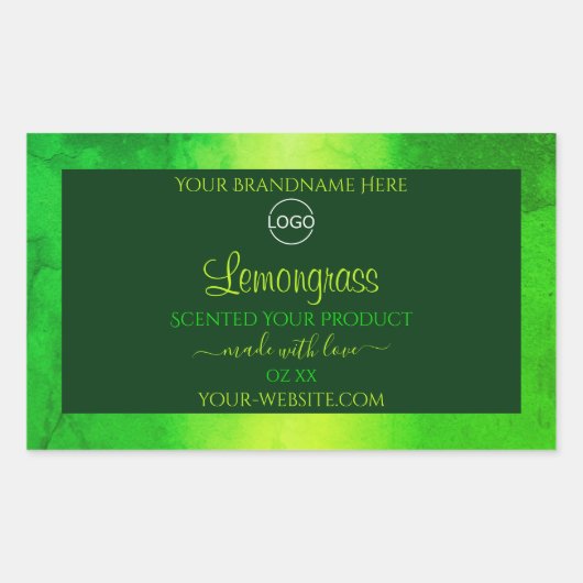 Logo für hellgrüne Marmormuster Rechteckiger Aufkleber (Vorderseite)