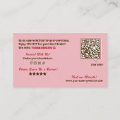 Logo für hellrosa Bäckerei Danke für Ihr Business Begleitkarte (Rückseite)