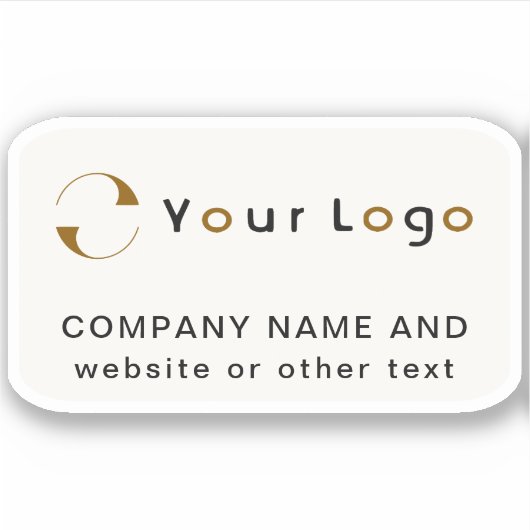 Logo für Helm-Business-Vinyl in weißem Rechteck Aufkleber (Vorderseite)