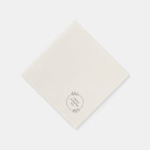 Logo für Hochzeiten, individueller Cocktail Napkin Serviette (Ecke)