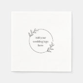 Logo für Hochzeiten, individueller Cocktail Napkin Serviette (Vorderseite)