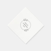 Logo für Hochzeiten, individueller Cocktail Napkin Serviette (Ecke)