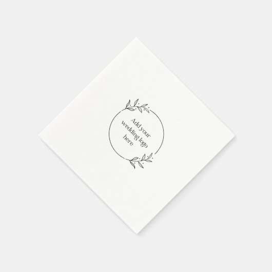 Logo für Hochzeiten, individueller Cocktail Napkin Serviette (Ecke)
