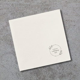 Logo für Hochzeiten, individueller Cocktail Napkin Serviette