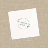 Logo für Hochzeiten, individueller Cocktail Napkin Serviette