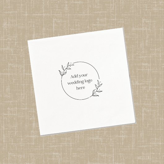 Logo für Hochzeiten, individueller Cocktail Napkin Serviette