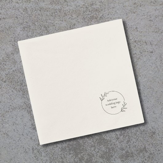 Logo für Hochzeiten, individueller Cocktail Napkin Serviette