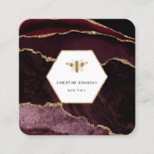 Logo für Honigbiene Quadratische Visitenkarte (Vorderseite)