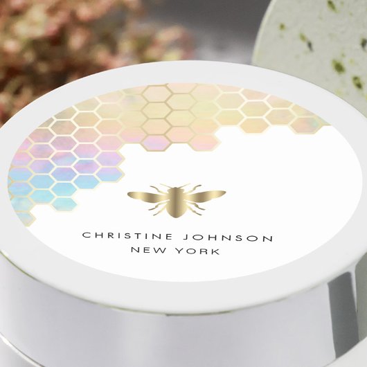 Logo für Honigbiene Runder Aufkleber