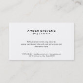 Logo für Hunde und Hunde Visitenkarte (Rückseite)