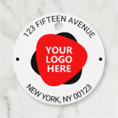 Logo für Ihr Unternehmen Geschenkanhänger (Rückseite)