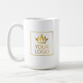 Logo für Ihr Unternehmen hinzufügen Kaffeetasse (Links)