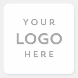 Logo für Ihr Unternehmen hinzufügen Quadratischer Aufkleber