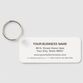 Logo für Ihr Unternehmen, Kontaktdaten Schlüsselanhänger (Rückseite)