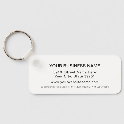 Logo für Ihr Unternehmen, Kontaktdaten Schlüsselanhänger (Rückseite)