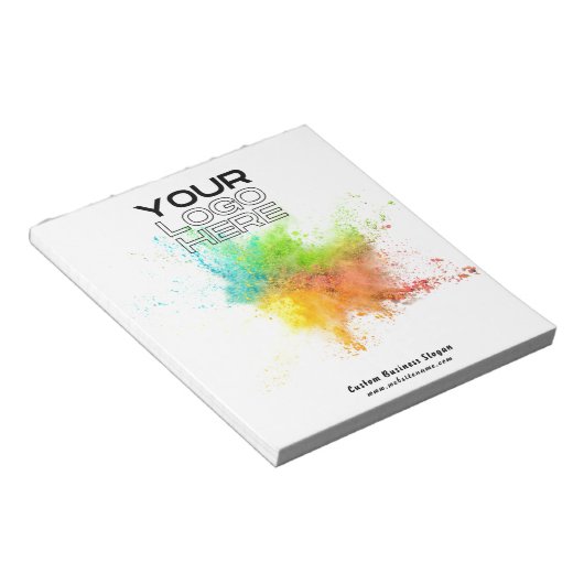 Logo für Ihr Unternehmen Notizblock (angewinkelt)