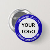 Logo für Ihr Unternehmen - Schaltfläche Social Med Button (Vorne & Hinten)