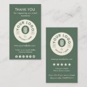 Logo für Ihre Bestellkarte Visitenkarte (Vorne/Hinten)