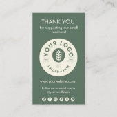 Logo für Ihre Bestellkarte Visitenkarte (Vorderseite)