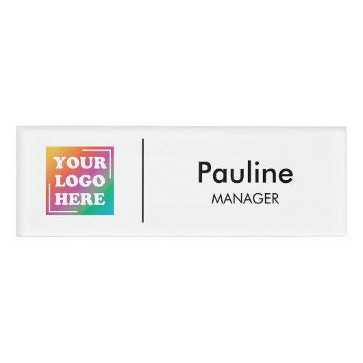 Logo für Ihre Firma Namenschild (Vorderseite)