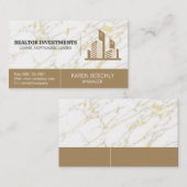 Logo für Immobilien-Anwesen | Marmor Visitenkarte (Vorne/Hinten)